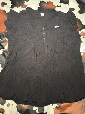 NWT Time and Tru Black Maternity Blouse Size XXL